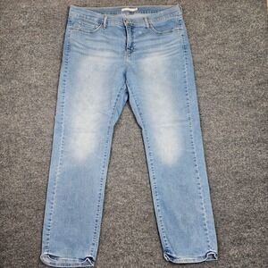 Levis 314 Shaping Straight Jeans Women's 18W Light Wash Denim Stretch High Rise